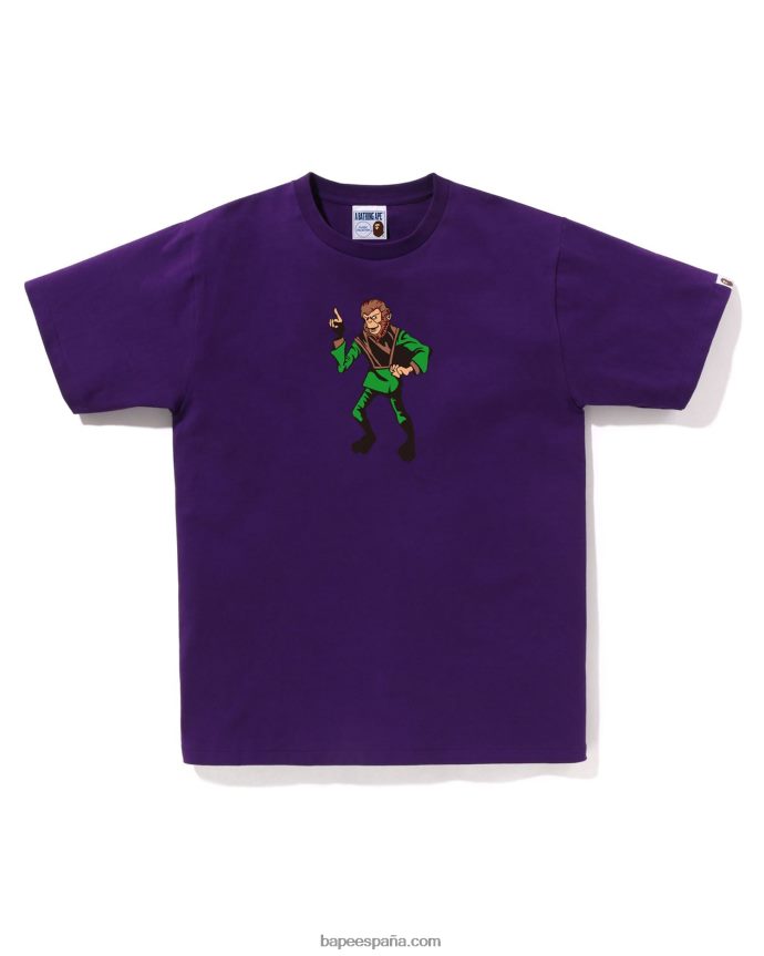 hombres A Bathing Ape tee 288PLL163 púrpura
