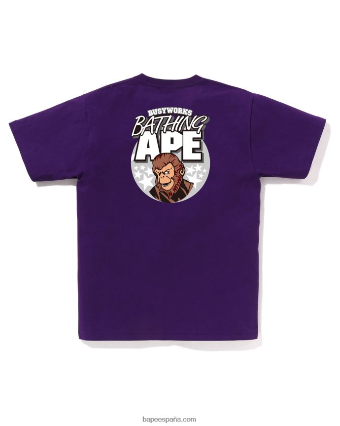 hombres A Bathing Ape tee 288PLL163 púrpura