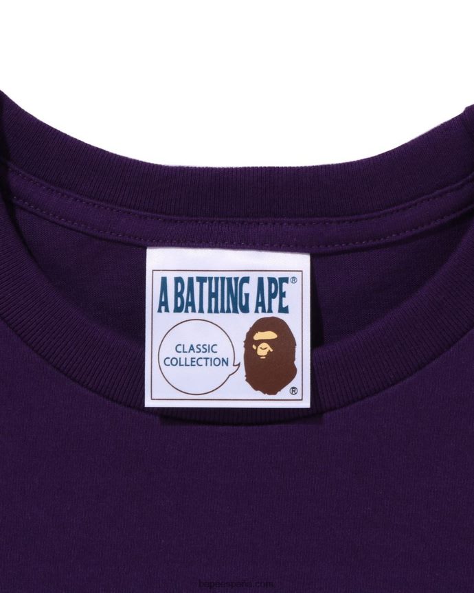 hombres A Bathing Ape tee 288PLL163 púrpura