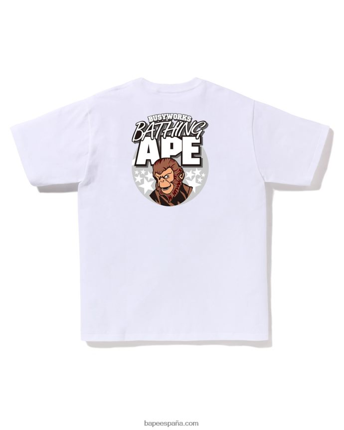 hombres A Bathing Ape tee 288PLL164 blanco
