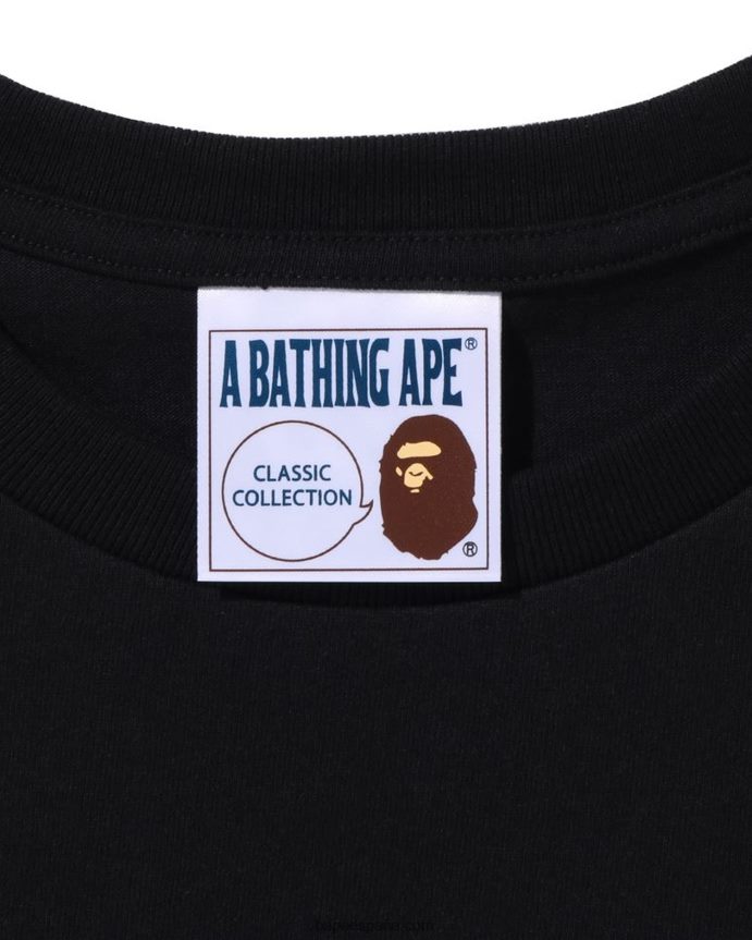 hombres A Bathing Ape tee 288PLL165 negro