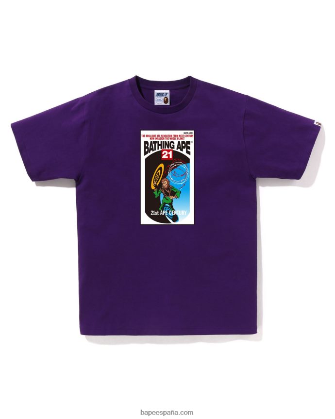 hombres A Bathing Ape tee 288PLL167 púrpura