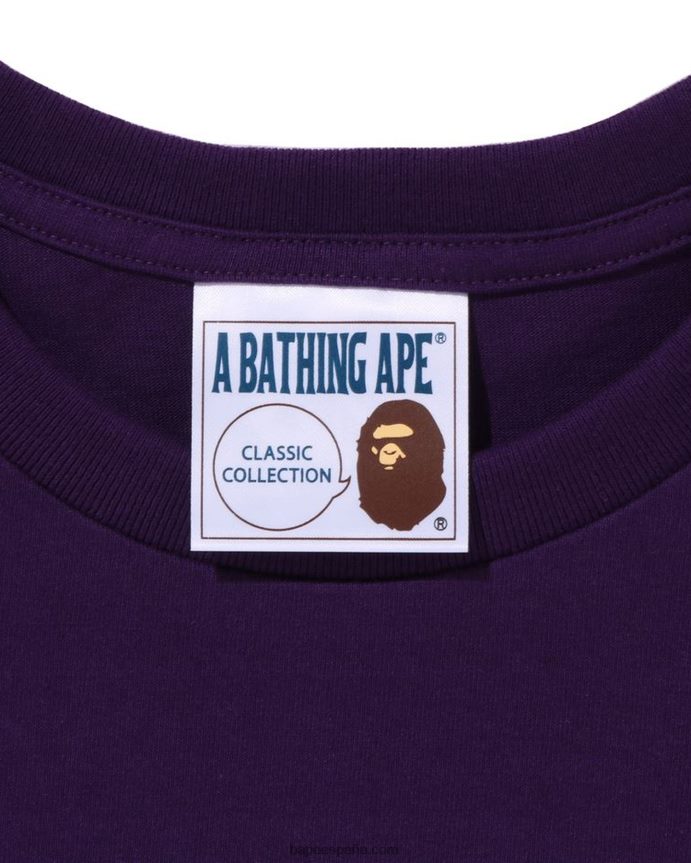 hombres A Bathing Ape tee 288PLL167 púrpura