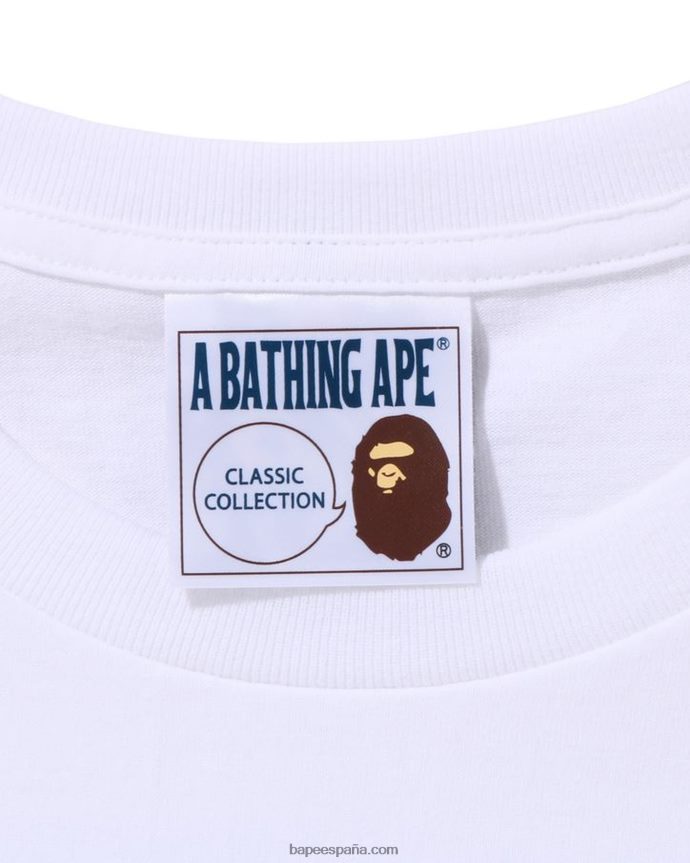 hombres A Bathing Ape tee 288PLL168 blanco