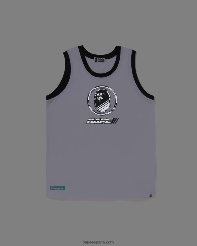 hombres A Bathing Ape camiseta sin mangas con gráfico 288PLL10 blanco