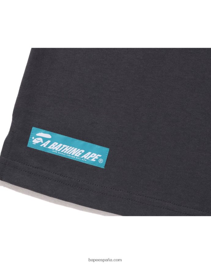 hombres A Bathing Ape camiseta sin mangas con gráfico 288PLL9 gris oscuro