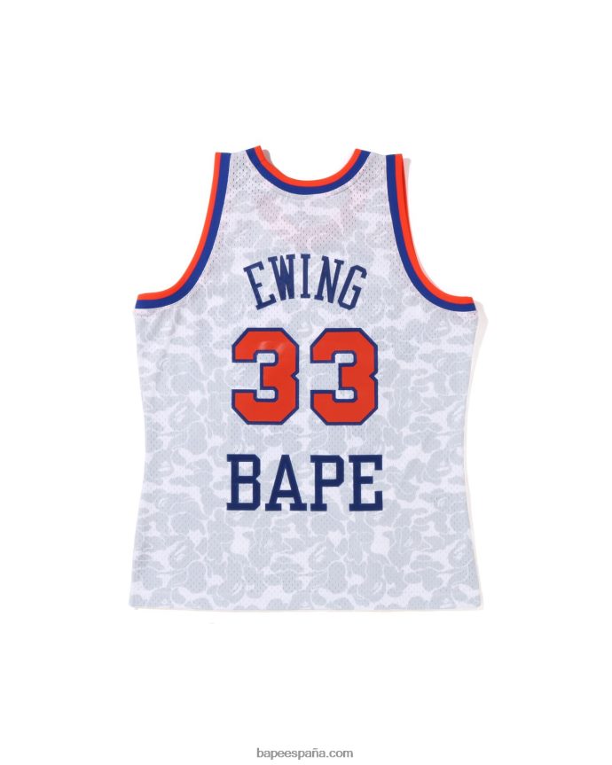 hombres A Bathing Ape x m&n camiseta de los knicks de nueva york 288PLL375 blanco