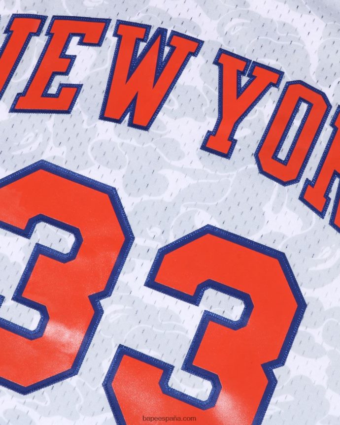 hombres A Bathing Ape x m&n camiseta de los knicks de nueva york 288PLL375 blanco