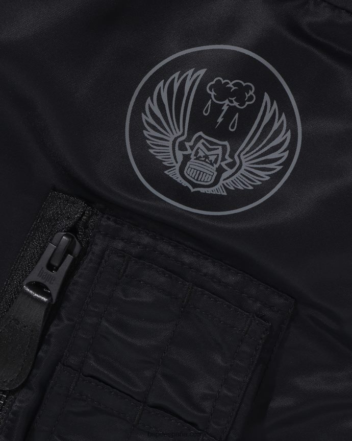 hombres A Bathing Ape tiburón ajuste holgado ma-1 288PLL191 negro
