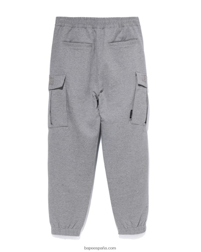hombres A Bathing Ape Pantalones de chándal de corte relajado con 6 bolsillos 288PLL229 gris