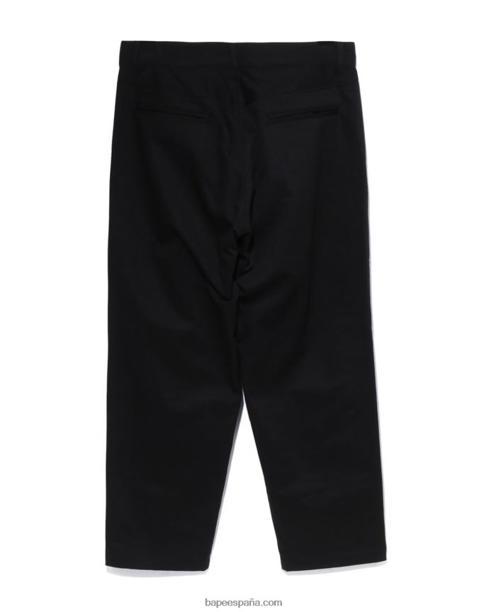 hombres A Bathing Ape pantalones chinos holgados 288PLL291 negro