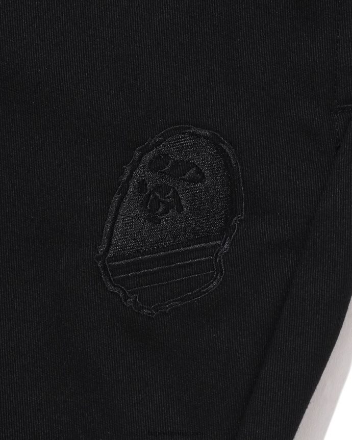 hombres A Bathing Ape pantalones chinos holgados 288PLL291 negro