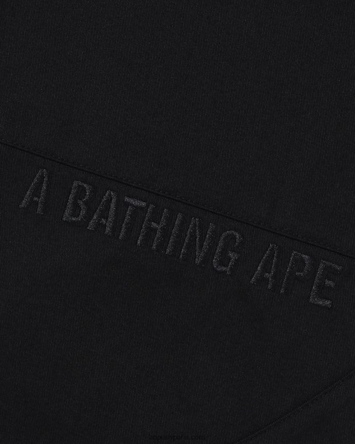 hombres A Bathing Ape pantalones chinos holgados 288PLL291 negro