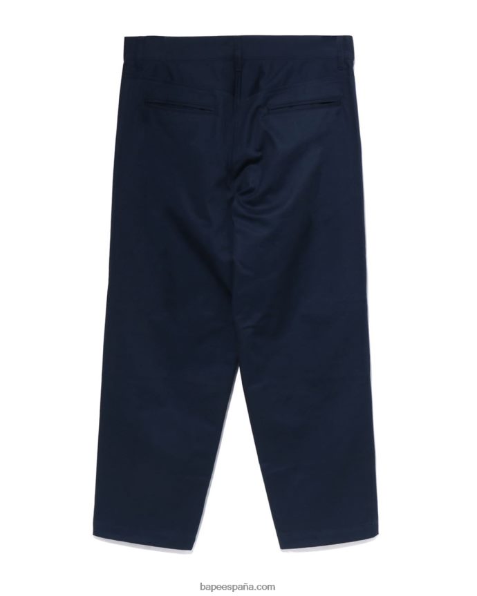 hombres A Bathing Ape pantalones chinos holgados 288PLL292 Azul marino