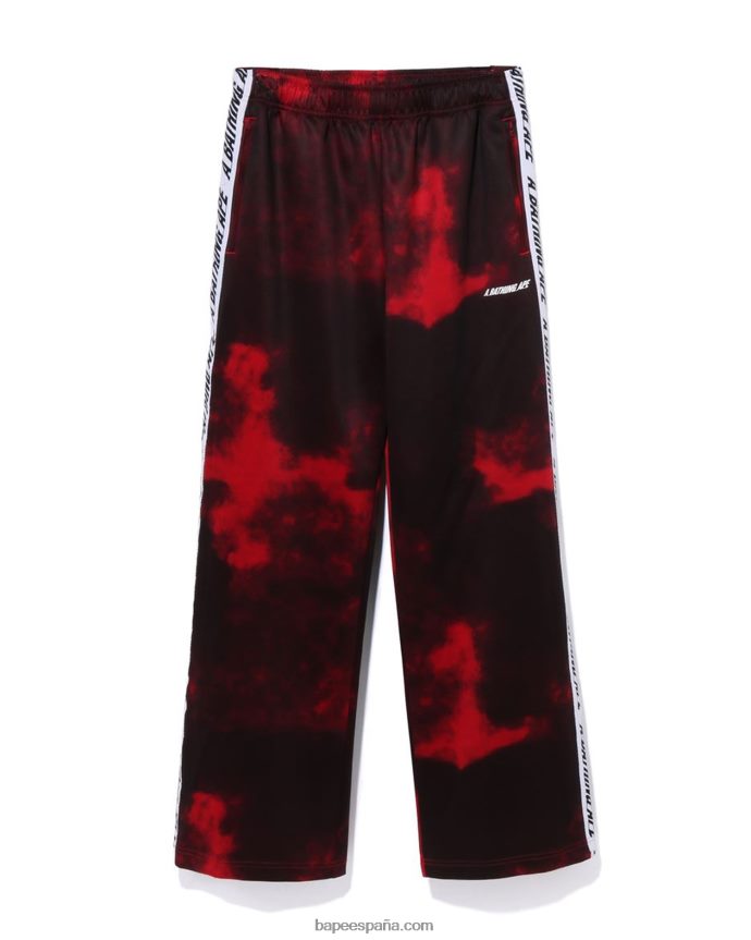 hombres A Bathing Ape pantalones de chándal tie dye 288PLL239 rojo brillante