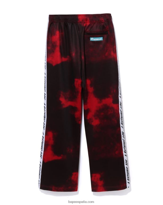 hombres A Bathing Ape pantalones de chándal tie dye 288PLL239 rojo brillante