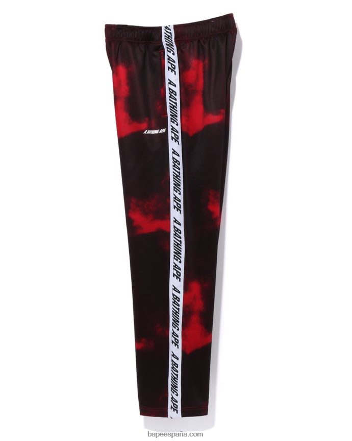 hombres A Bathing Ape pantalones de chándal tie dye 288PLL239 rojo brillante