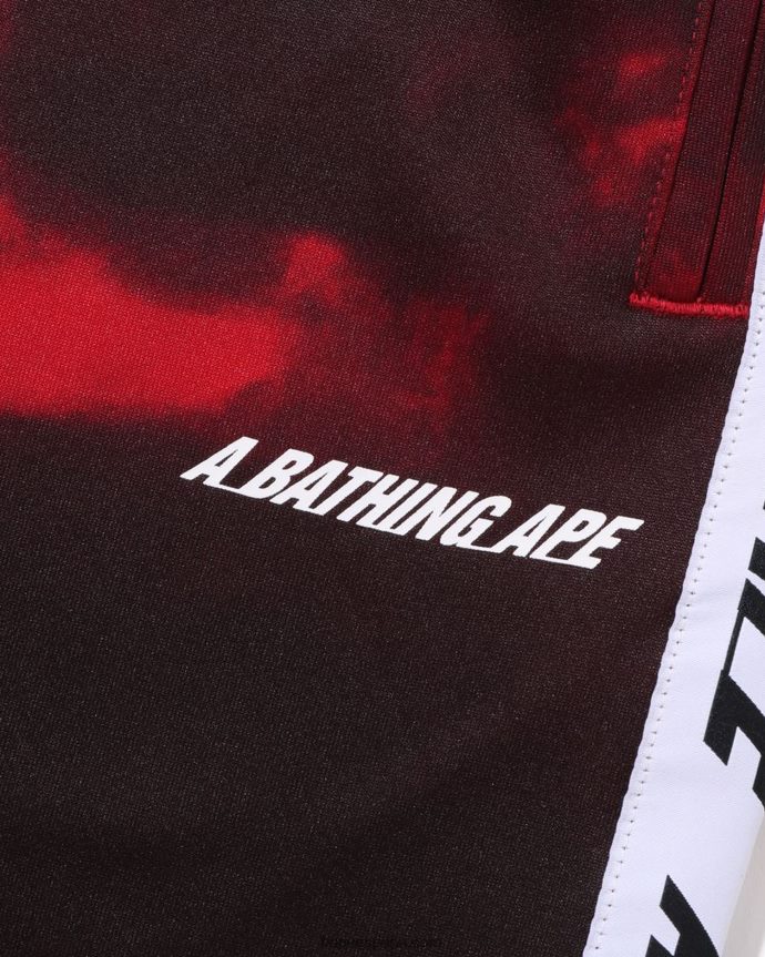 hombres A Bathing Ape pantalones de chándal tie dye 288PLL239 rojo brillante