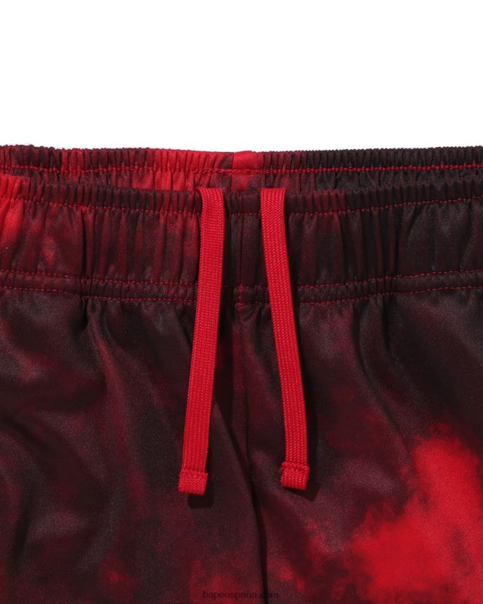 hombres A Bathing Ape pantalones de chándal tie dye 288PLL239 rojo brillante