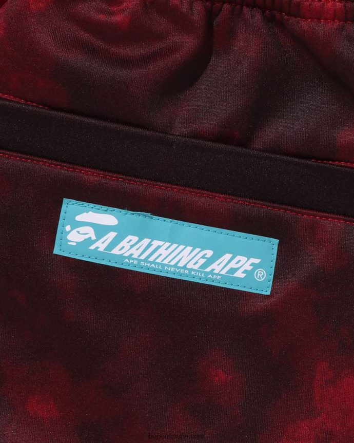 hombres A Bathing Ape pantalones de chándal tie dye 288PLL239 rojo brillante
