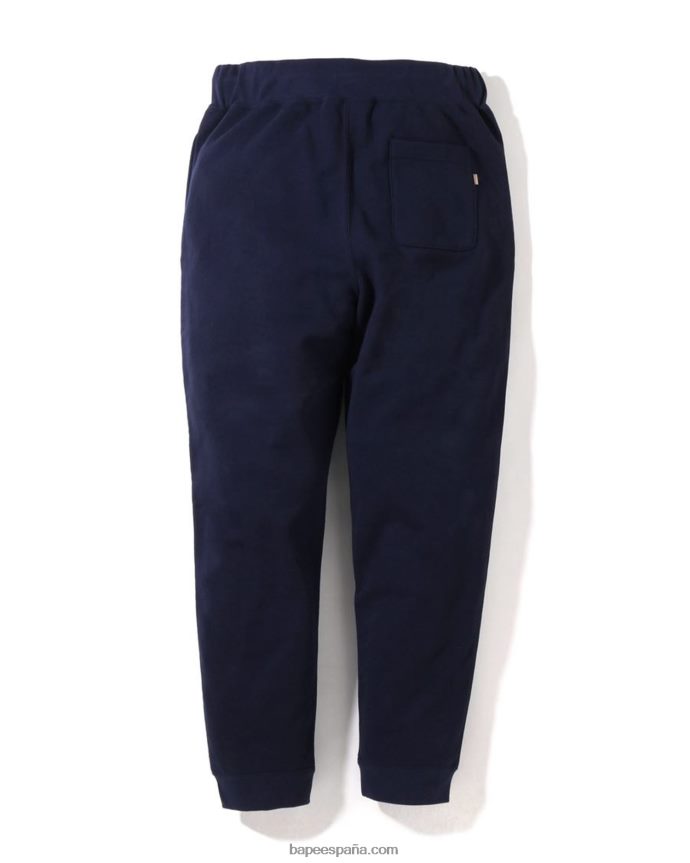 hombres A Bathing Ape x jjjjound pantalones de chándal universitarios 288PLL342 Azul marino