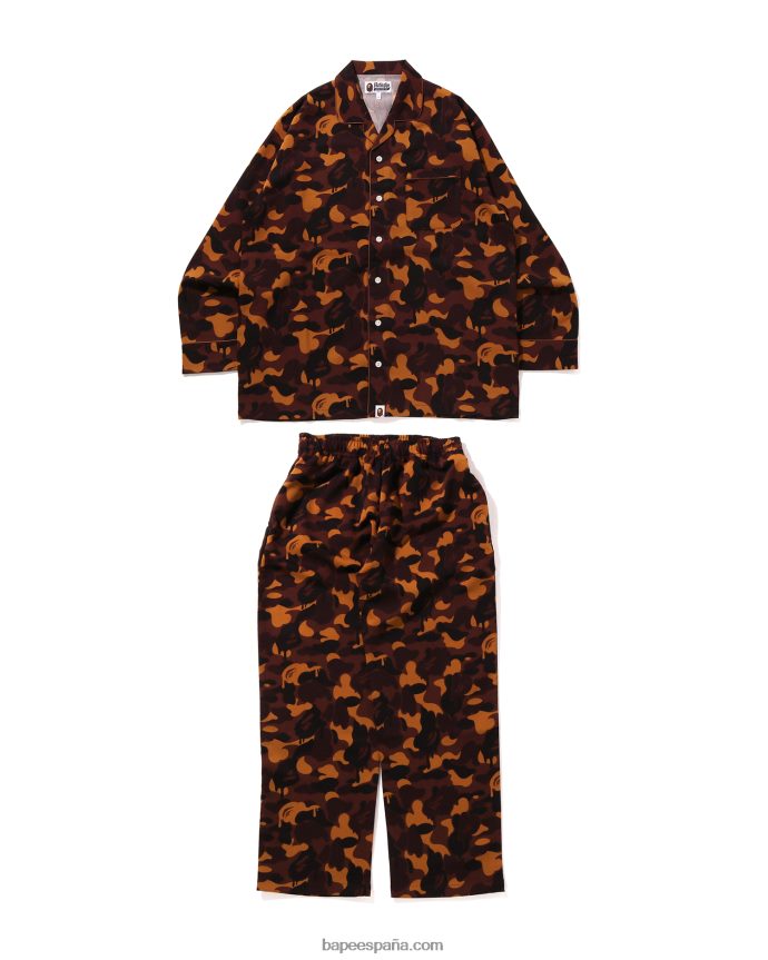 hombres A Bathing Ape pijama de camuflaje de chocolate de san valentín 288PLL300 marrón