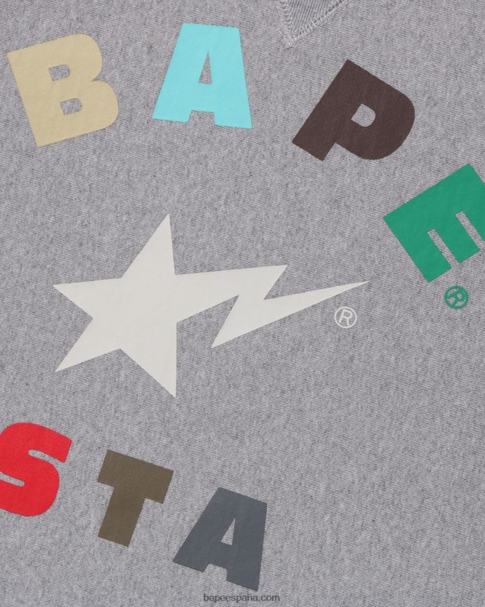 hombres A Bathing Ape Cuello redondo 288PLL360 gris