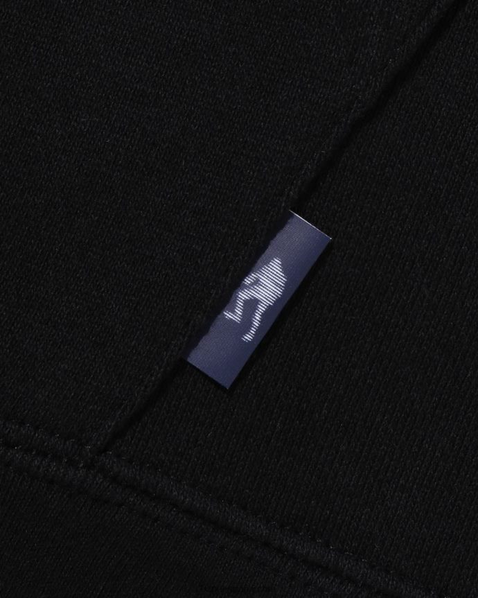 hombres A Bathing Ape Sudadera con capucha y costuras 288PLL315 negro