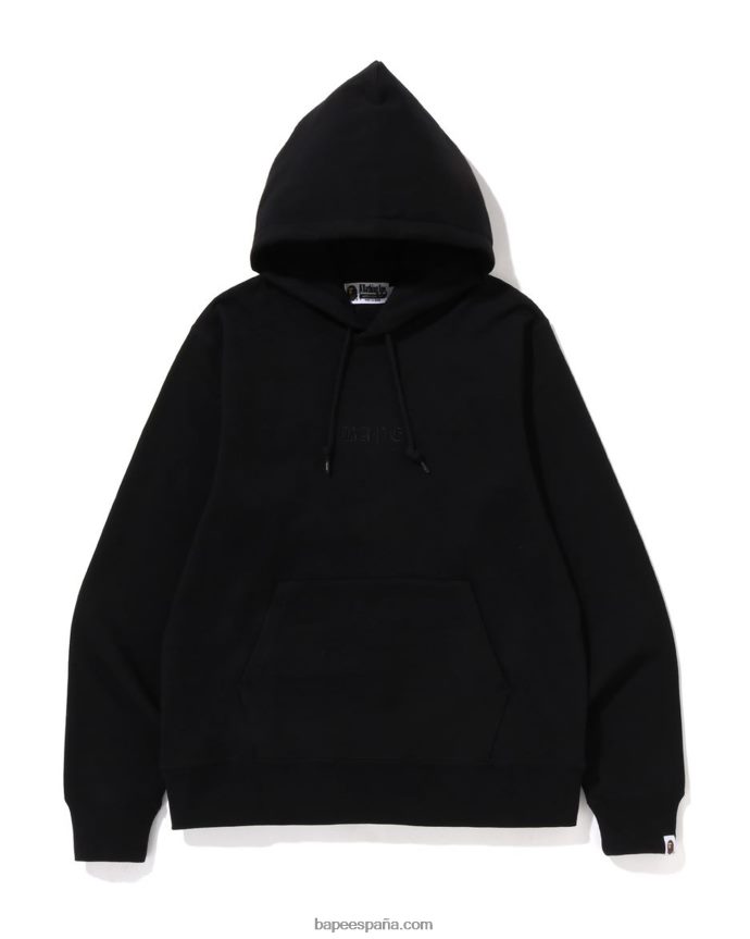 hombres A Bathing Ape cabeza sudadera con capucha 288PLL272 negro