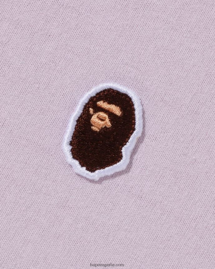 hombres A Bathing Ape camiseta de cabeza de un punto 288PLL340 lila