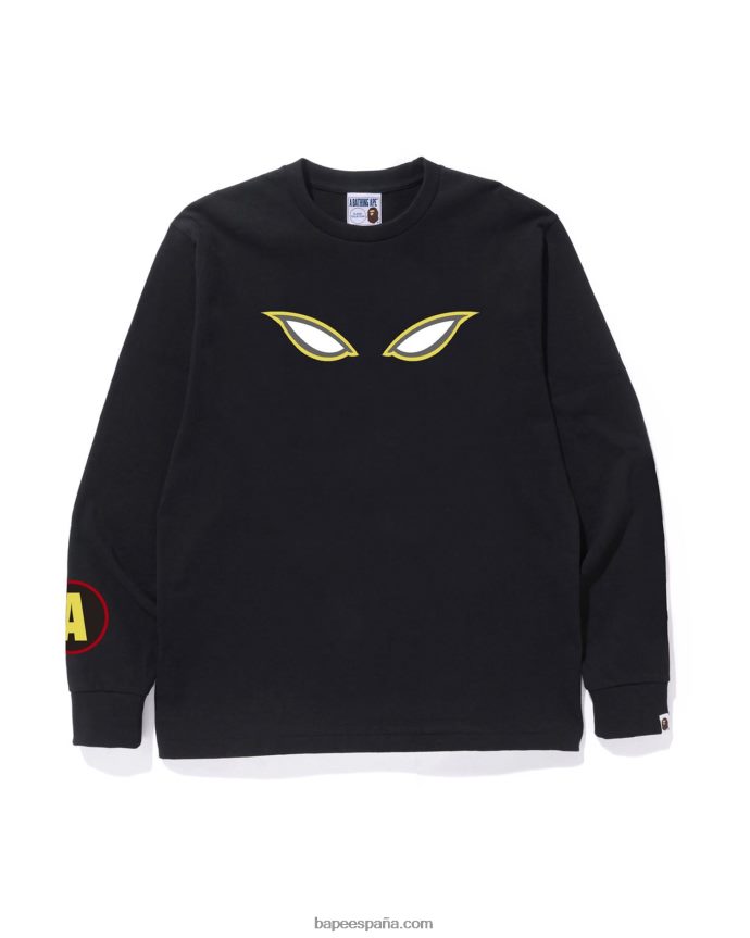 hombres A Bathing Ape camiseta de sombra 288PLL107 negro