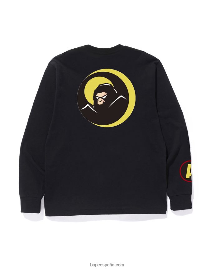 hombres A Bathing Ape camiseta de sombra 288PLL107 negro