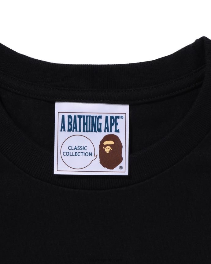 hombres A Bathing Ape camiseta de sombra 288PLL107 negro
