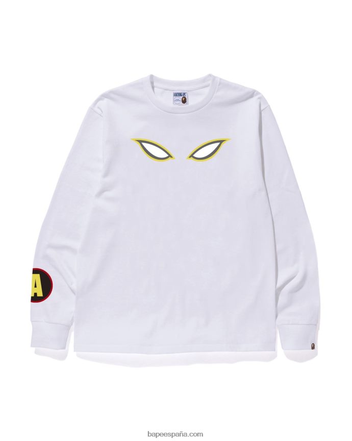 hombres A Bathing Ape camiseta de sombra 288PLL110 blanco