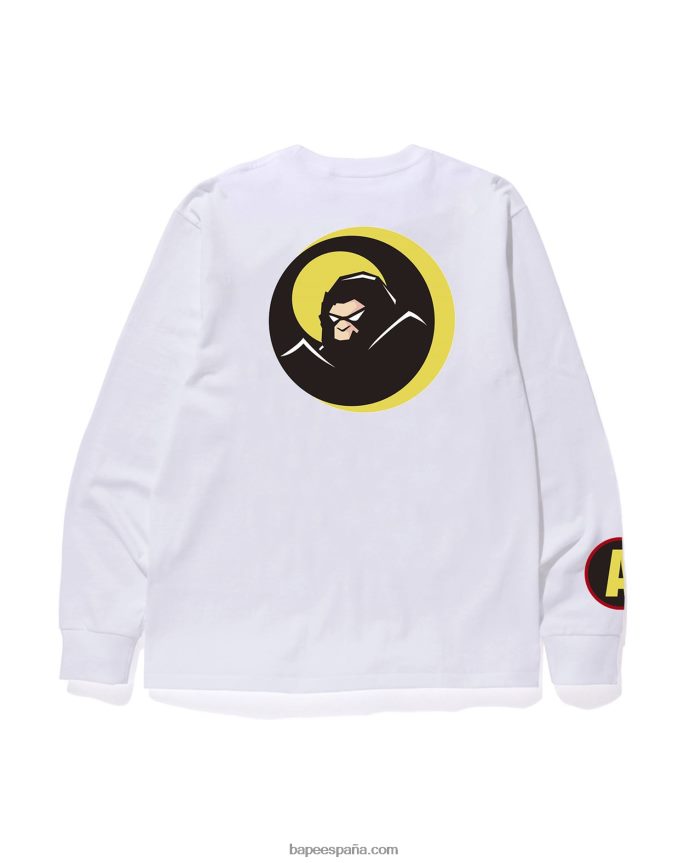 hombres A Bathing Ape camiseta de sombra 288PLL110 blanco