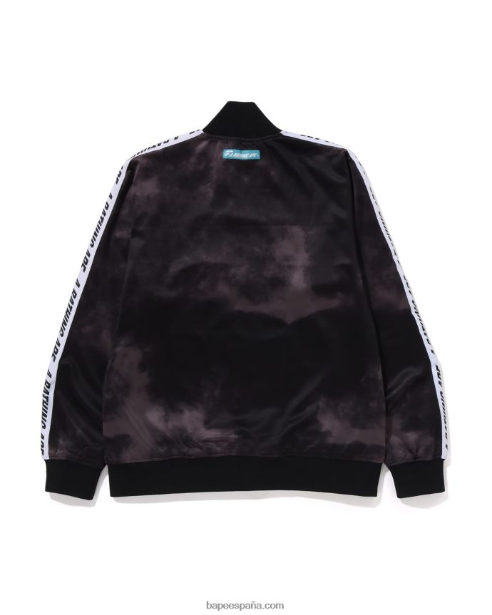 hombres A Bathing Ape chamarra de chándal con efecto tie dye 288PLL248 gris oscuro
