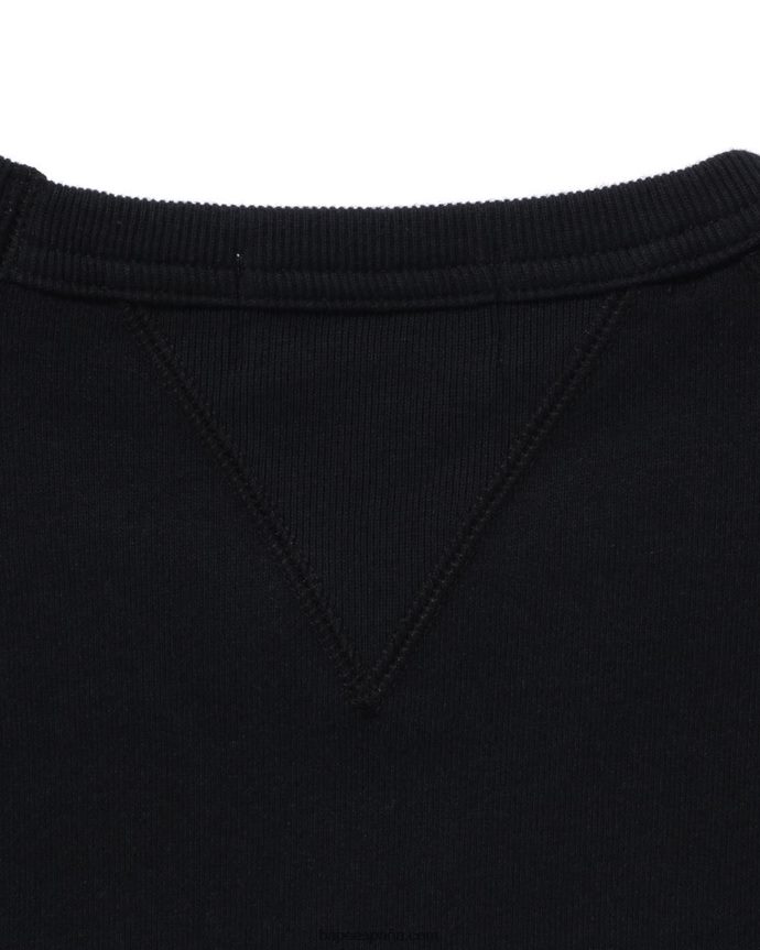 hombres A Bathing Ape cuello redondo de ajuste holgado con parche 288PLL293 negro