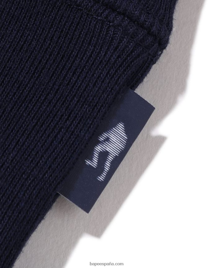 hombres A Bathing Ape cuello redondo de ajuste relajado 288PLL261 Azul marino
