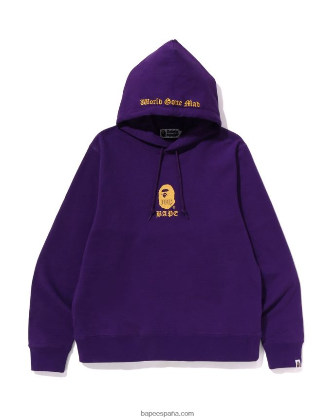 hombres A Bathing Ape sudadera con capucha 288PLL279 púrpura