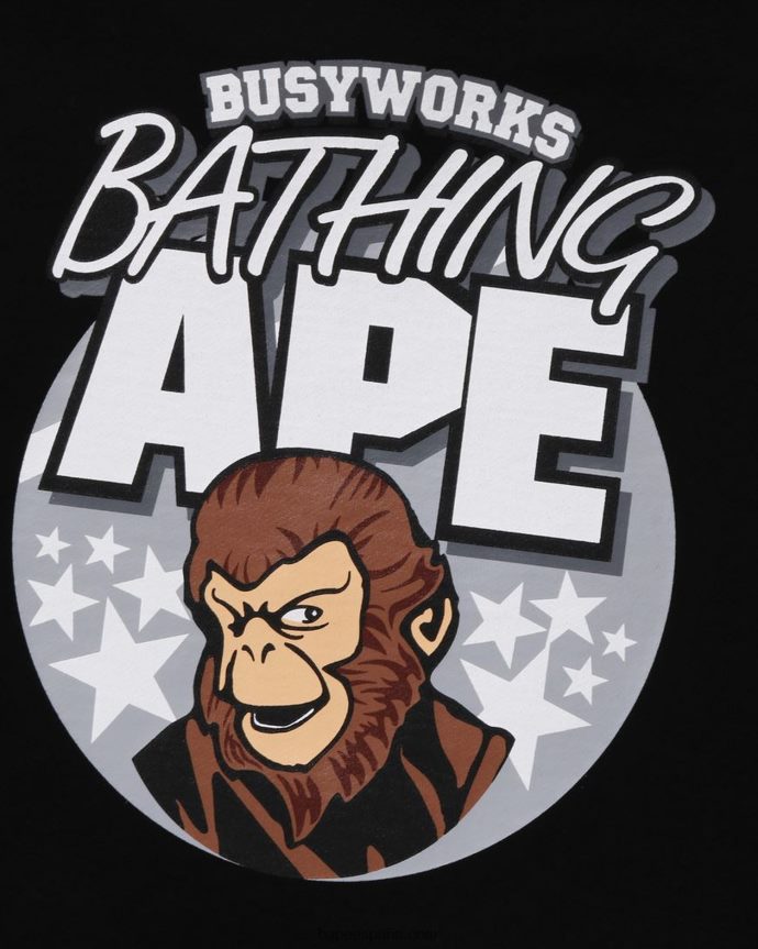 hombres A Bathing Ape sudadera con capucha de ajuste holgado 288PLL284 negro