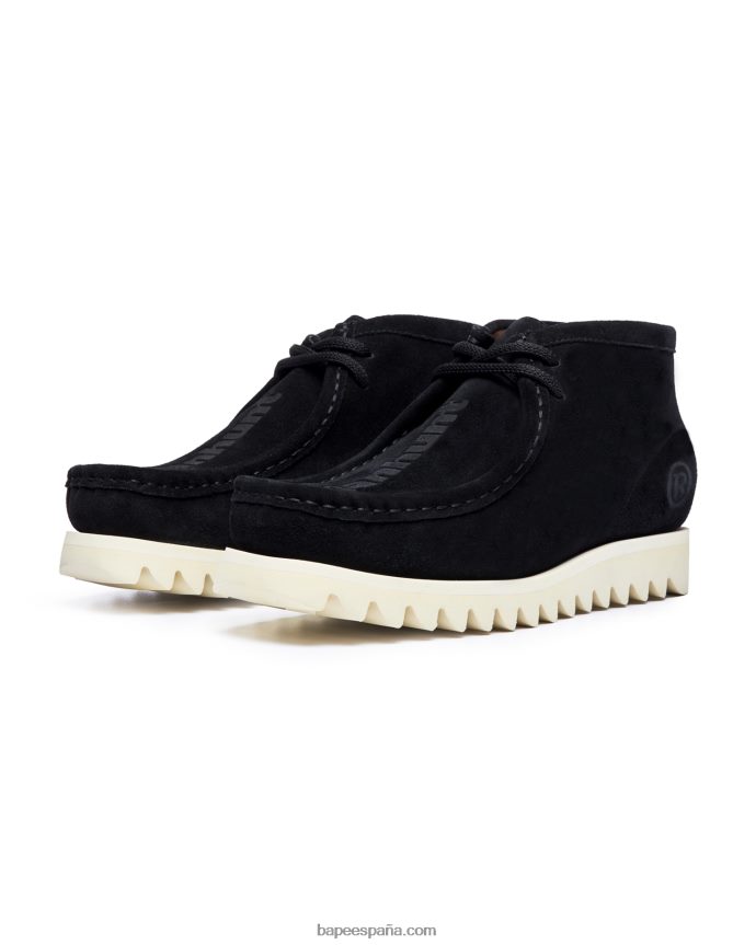 hombres A Bathing Ape cacería de gamuza m2 288PLL689 negro