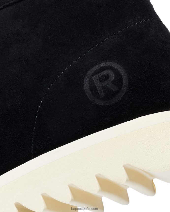 hombres A Bathing Ape cacería de gamuza m2 288PLL689 negro