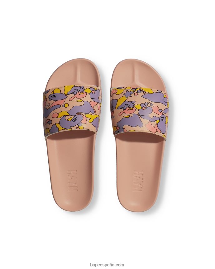 hombres A Bathing Ape sandalias con diseño camuflado sta de x hayn 288PLL729 Rosa palido