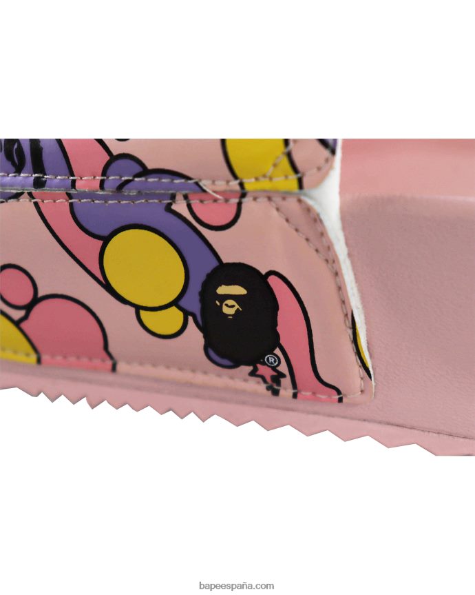 hombres A Bathing Ape sandalias con diseño camuflado sta de x hayn 288PLL729 Rosa palido