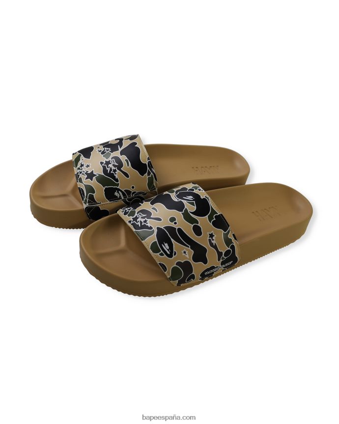 hombres A Bathing Ape sandalias con diseño camuflado sta de x hayn 288PLL730 caqui