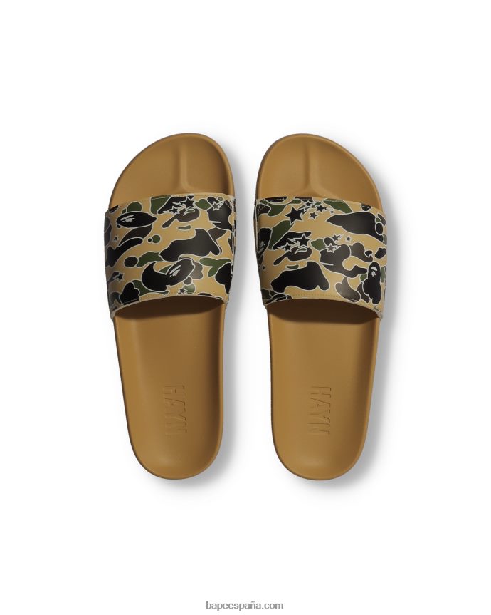 hombres A Bathing Ape sandalias con diseño camuflado sta de x hayn 288PLL730 caqui