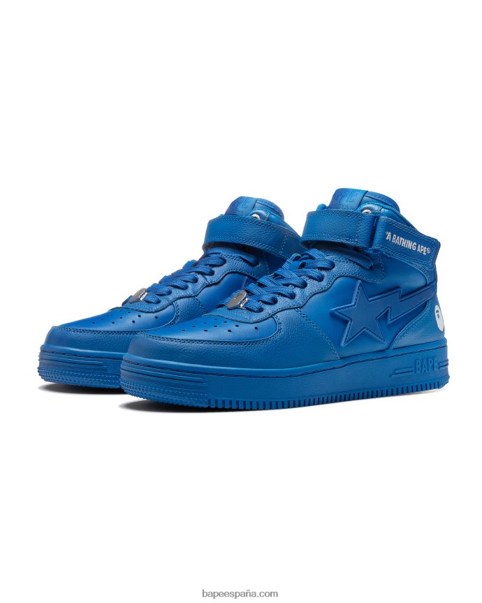 hombres A Bathing Ape mis zapatillas 288PLL740 azul