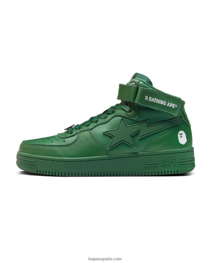 hombres A Bathing Ape mis zapatillas 288PLL741 Esmeralda