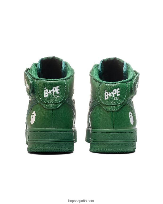 hombres A Bathing Ape mis zapatillas 288PLL741 Esmeralda