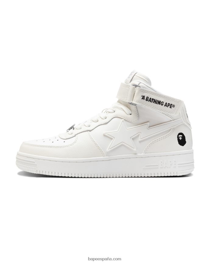 hombres A Bathing Ape mis zapatillas 288PLL742 blanco